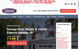 Haney Door Service website