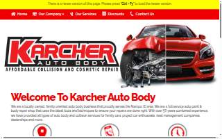 Karcher Auto Body website