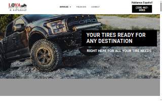 Loya Tires & Wheels website