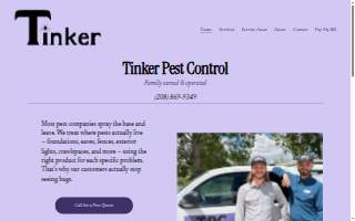 Tinker Pest Control website