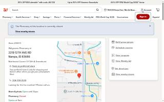 Walgreens Pharmacy website