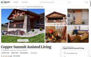 Copper Summit Assisted Living website