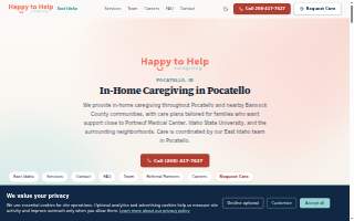 Happy to Help Caregiving website