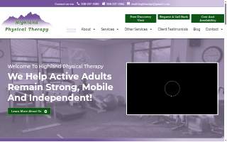 Highland Physical Therapy website