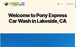 Pony Express Car Wash website