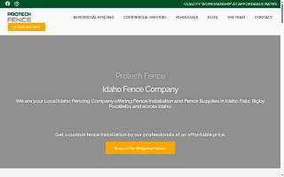 Protech Fence Company Pocatello website
