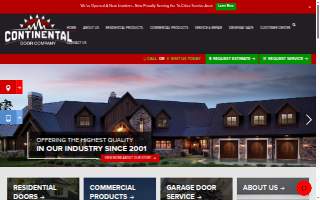 Continental Door Company of Post Falls website