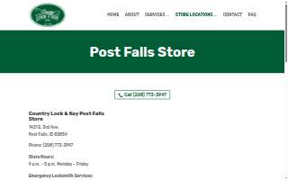 Country Lock & Key, Inc. of Post Falls website