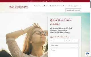 Rose Restorative A Wellness Company website