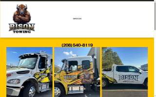 Bison Towing website