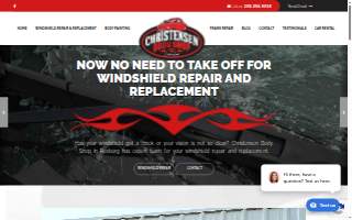 Christensen Body Shop website