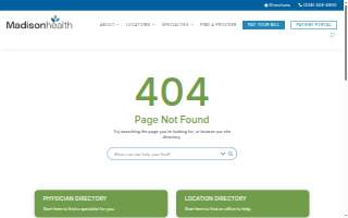 Therapy Services - Madisonhealth website
