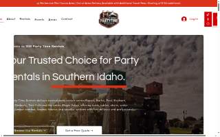 208 Party Time Rentals website
