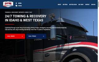 Eaton Towing Twin Falls website