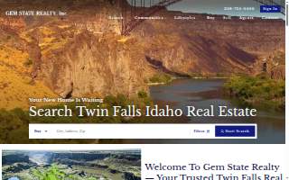 Gem State Realty website