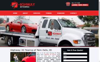 Highway 30 Towing website