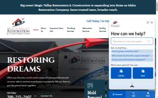 Magic Valley Restoration & Construction website