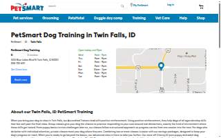 PetSmart Dog Training of Twin Falls website