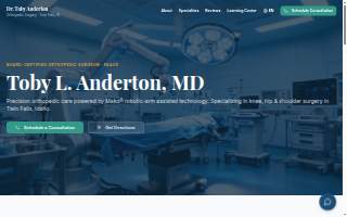 Toby Anderton, MD, Orthopedic Surgeon website