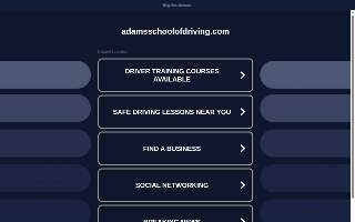 a-Adams School of Driving website