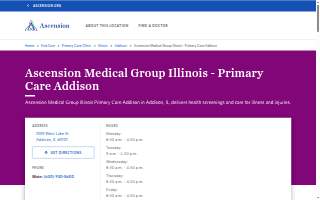 Ascension Medical Group Illinois - Primary Care Addison website
