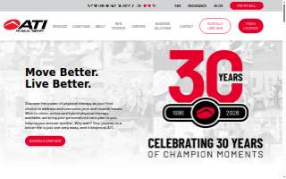 ATI Physical Therapy of Addison website