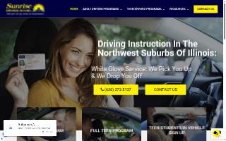 Sunrise Driving School of Addison website