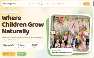 123 Learning Center website