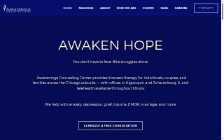 Awakenings Counseling Center website
