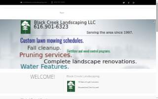 Black Creek Landscaping & Tree Services website