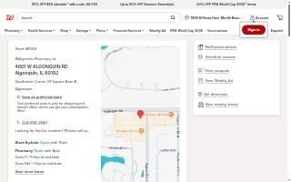 Walgreens of Algonquin website