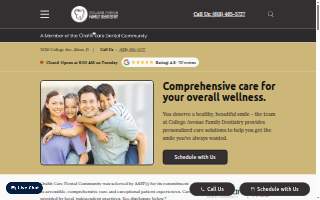 College Avenue Family Dentistry website