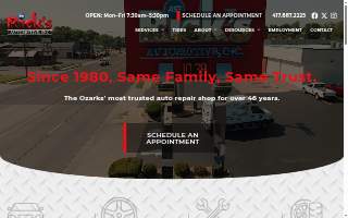 Ricks Auto Body website