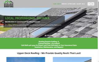 Upper Deck Roofing of Alton website