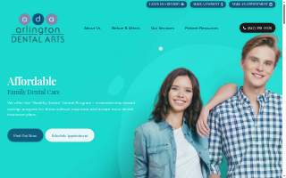 Arlington Dental Arts website