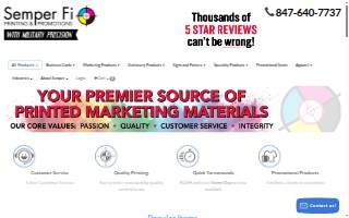 Semper Fi Printing of Arlington Heights website