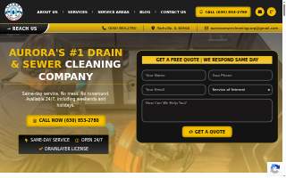 Aurora Sewer Cleaning Corp website