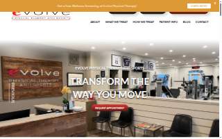 Evolve Physical Therapy website