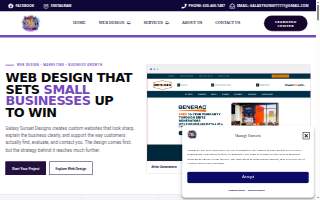 Galaxy Sunset Designs website