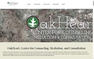 OakHeart Center for Counseling Mediation & Consultation website