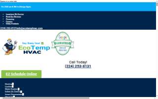Eco Temp HVAC website