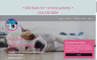 New Leaf Animal Hospital of Bartlett website