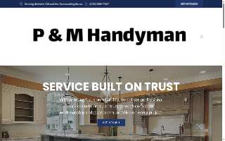 P and M Home Services website