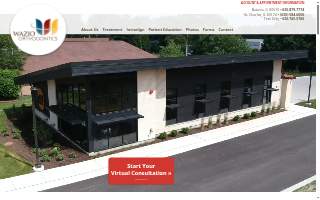 Wazio Orthodontics of Batavia website