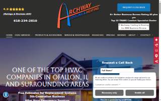 Archway Cooling & Heating Inc website