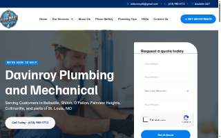 Davinroy Plumbing & Mechanical website