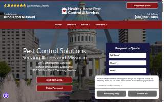Healthy Home Pest Control & Services website