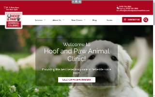 Hoof & Paw Animal Clinic website