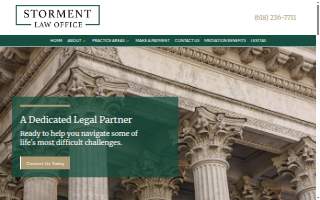 Storment Law Office website