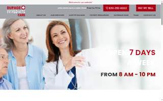 DuPage Immediate Care website